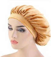 FRESHCOUPES Velvet Bonnet - Khaki Bruin - Geschikt voor optimale bescherming van jouw haren