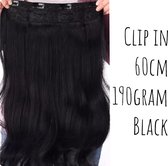 Clip In Extensions 1delig zwart extra dik&vol 190gram extra lang 60cm