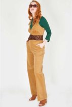 Voodoo Vixen Jumpsuit -S- Corinne Corduroy Geel