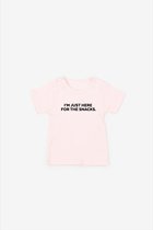 I’m just here for the snacks T-shirt Pink – maat 56