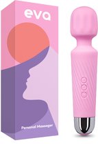 Eva® Personal Massager - Magic Wand Vibrator - Clitoris Stimulator - Fluisterstil & Discreet - Vibrators voor Vrouwen en koppels - Seksspeeltjes - Sex toys voor Vrouwen - Erotiek - Cadeau voor Vrouw - Blossom Pink
