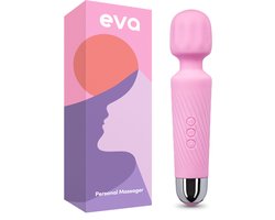 Eva® Personal Massager - Magic Wand - Vibrator voor Vrouwen - Krachtige Clitoris Stimulator - 75% Intensere Stimulatie - 20 Standen - Fluisterstil - Sex Toys voor Vrouwen - Seksspeeltjes - Cadeau voor Vrouw - Sensuele Audio - Blossom Pink