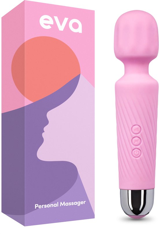 Eva® Personal Massager - Whisper Quiet & Discreet - Magic Wand - Light Pink - Vibrateurs for Women - Clitoris Stimulator - Sex Toys