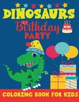 DINOSAURS Birthday PARTY COLORING BOOK FOR KIDS