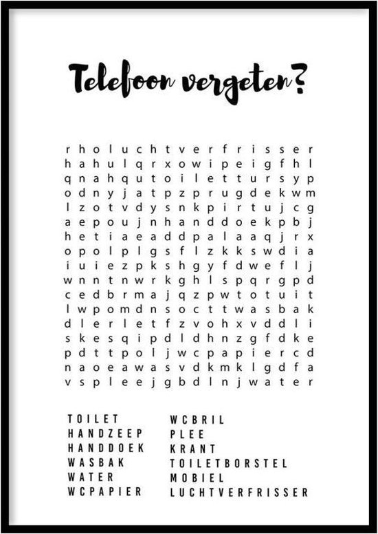 Affiche Word Search - 30x40 cm - Affiche WC - WALLLL