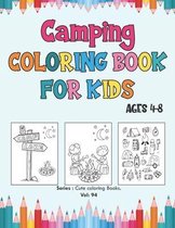 Camping Coloring Book for Kids Ages 4-8