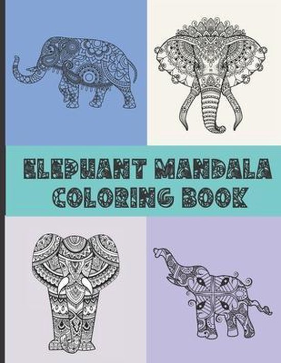 Elephant Mandala Coloring Book - cover