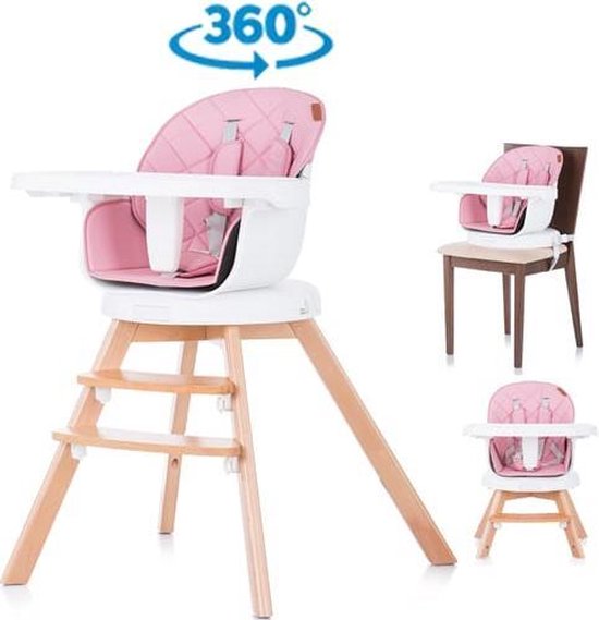 Klacht kolonie Rudyard Kipling Kinderstoel 3 in 1 Rotto roze 360 graden draaibaar, geschikt vanaf 6+  maanden | bol.com