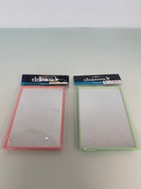 Eleganza make-up spiegel: ideaal handformaat - 2 stuks (mintgroen/roze)