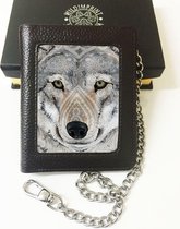 John Woodward portemonnee met 3D afbeelding Wolf