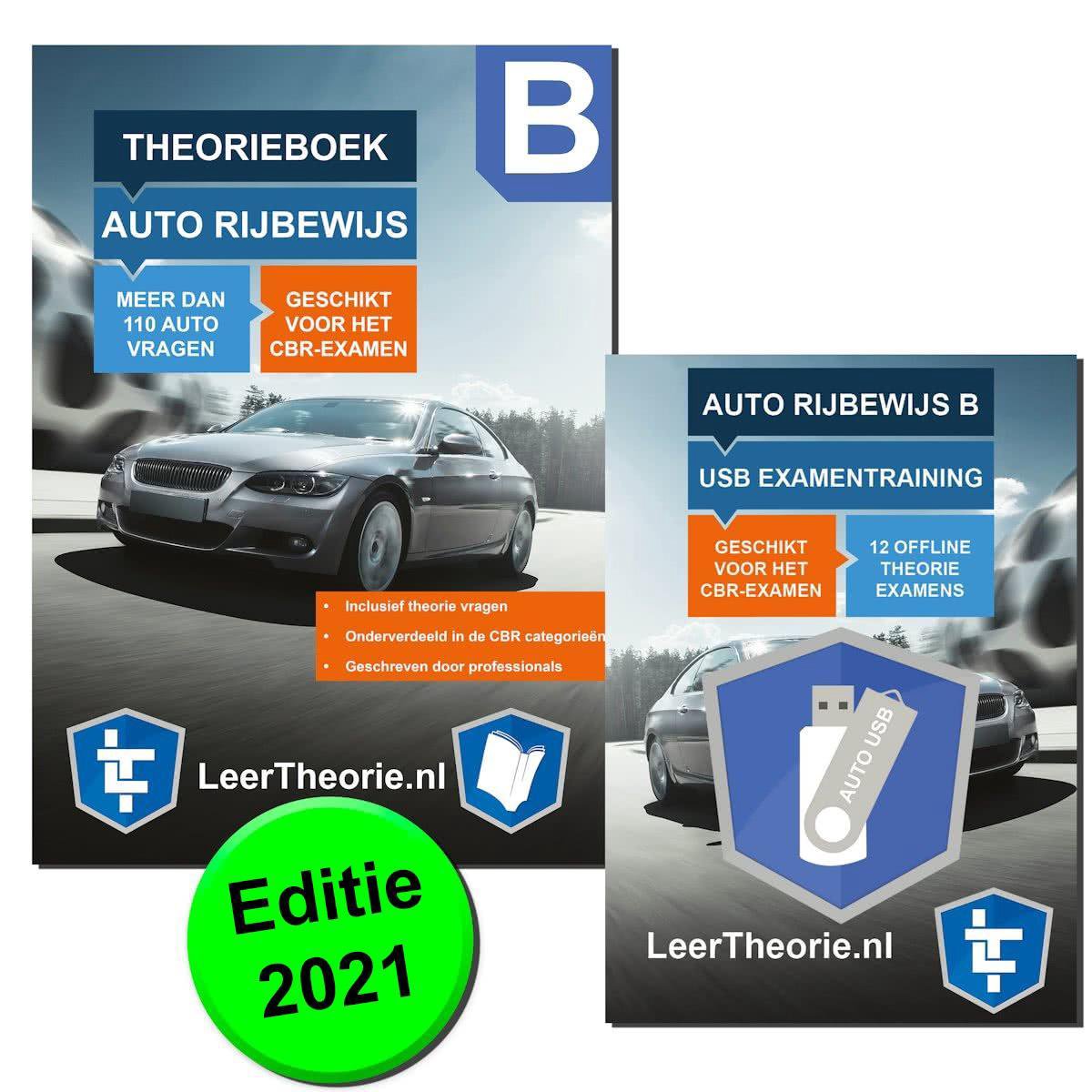 AutoTheorieboek 2021 Rijbewijs B AutoTheorieboek voor Nederland + USB Stick Theorie-Examens