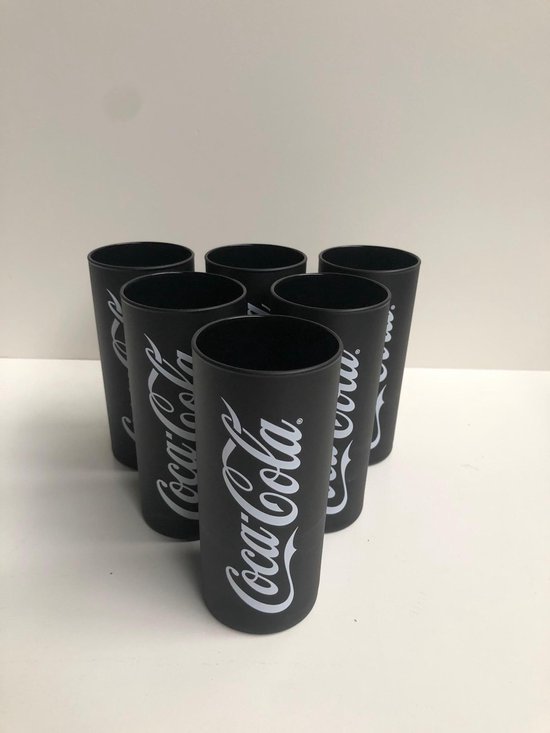 Verre Coca Cola noir frozen 27cl - Gobelet forme haute - Lot de 6 - Coca  Cola - Luminarc