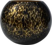 Cheetah vaas Zambezi Goud | Cheetah Goud | Ø25 x H20,5 cm | Vase The World