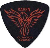 Clayton Black raven rounded triangle plectrums 1.26 mm 6-pack