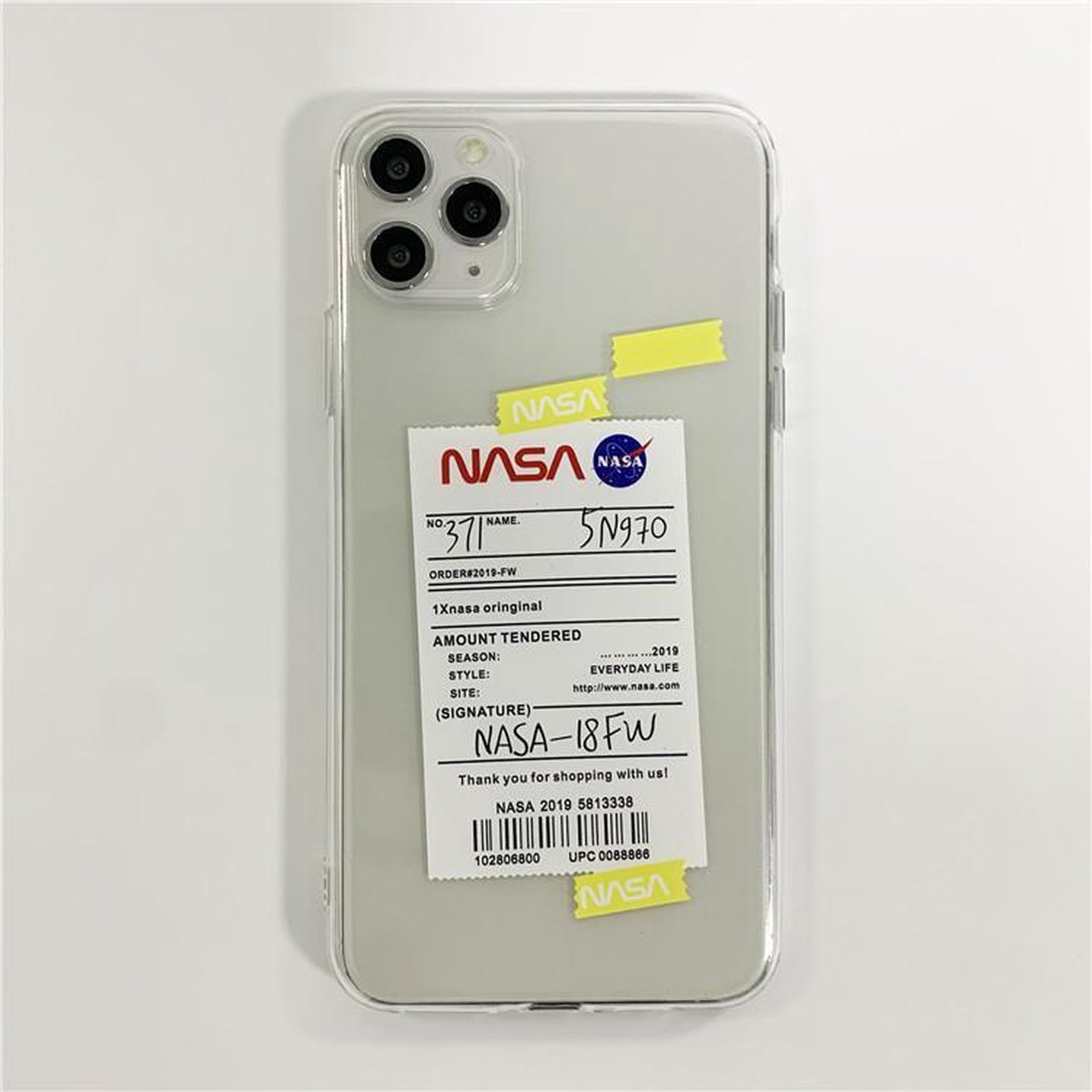 NASA iPhone 7/8/SE Hoesje - Transparant Siliconen Case
