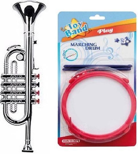 stoeprand Voorzieningen Onnauwkeurig Muziekinstrumenten speelgoed set voor kinderen - Trommel en trompet -... |  bol.com