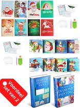 Crafterman™ Diamond Painting Kerstkaarten pakket Volwassenen - VOORDEEL SET VAN 2 - RONDE STEENTJES! - 16 Pack - Met tijdelijk E-Book