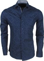 DiNero Milano - Heren Overhemd - Slim Fit - Navy