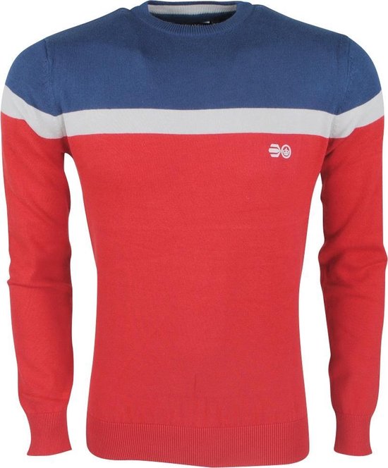 | Crosshatch Heren Trui Model Lumbert BlauwRood Crosshatch Heren Trui Model Lumbert ZwartGrijs Moda