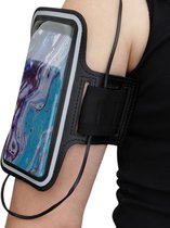 Streetz Sports Armband for up to 6.5' Smartphones, Reflectors - Black