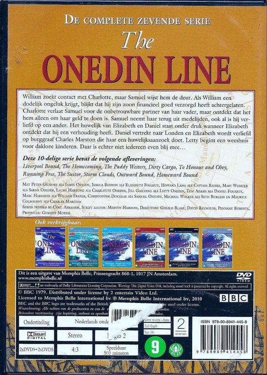 Boxset van The Onedin Line, zevende complete serie op DVD. Met afbeeldingen van de DVD-hoezen.