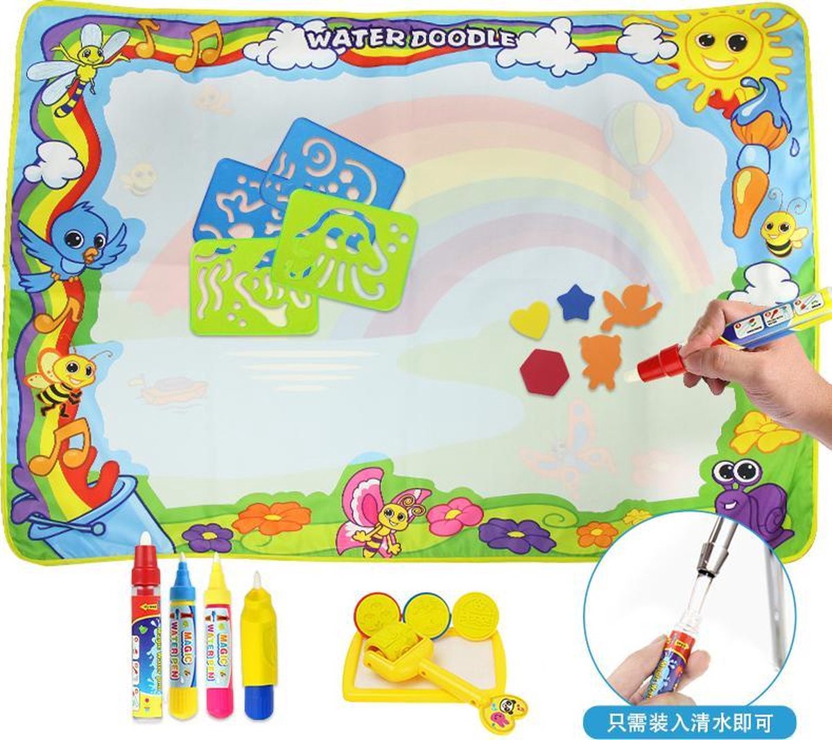 Doodle Waterdoodlemat voor kinderen, mat voor 150 x 90 cm
