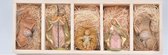 Kerststal beelden Jozef, Maria, Jezus, os en de ezel 12 cm -  Religieuze kerstbeelden / kerststallen figuren