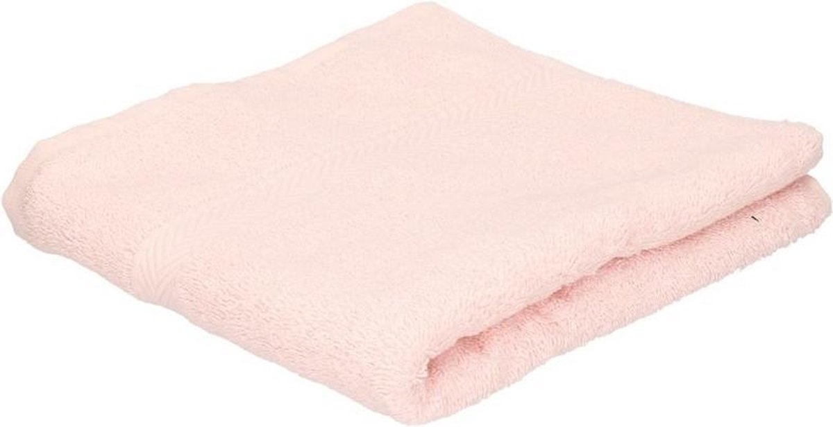 Set van 6x stuks luxe handdoeken licht roze 50 x 90 cm 550 grams - Badkamer textiel badhanddoeken