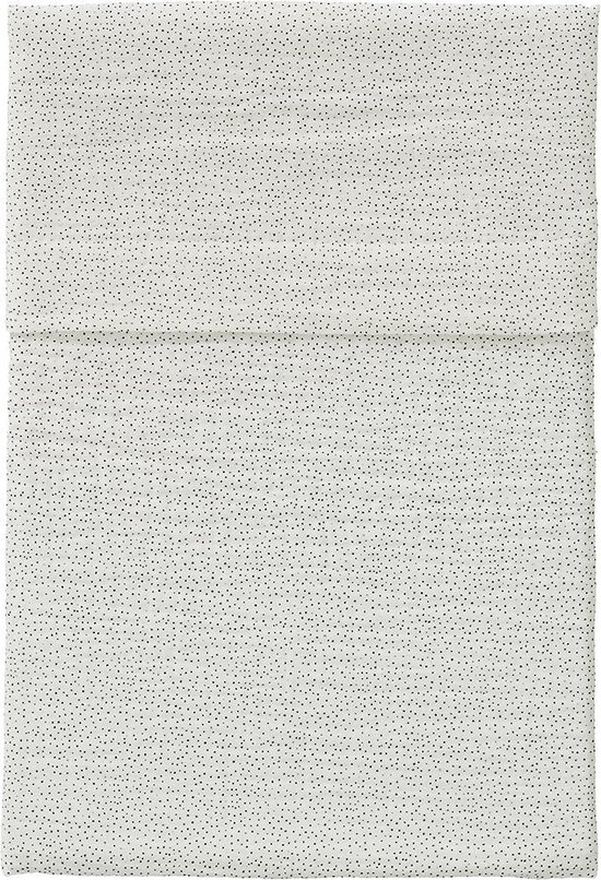 Cottonbaby ledikantlaken - Sparkle Wit/Zwart - Cottonsoft - 120x150 cm