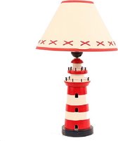 Vuurtoren Lamp - Rood Wit - Luxe uitvoering | bol.com