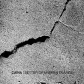 Albumhoes met de titel CAÏNA | SETTER OF UNSEEN SNARES op een gebarsten grijze ondergrond.