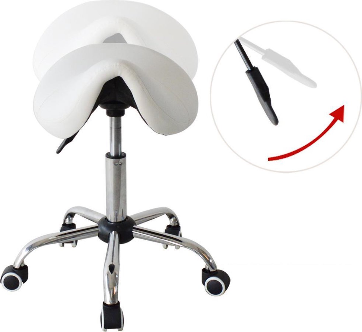 Zadelkruk ergonomisch - kapperskruk - werkkruk - tabouret - afbeelding 2