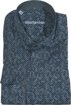 Mike Turnham Lange mouw Overhemd - 5023-3452 Blauw (Maat: XXL)