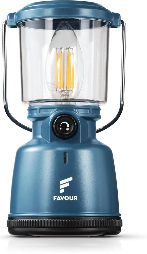 Favour L0818 Retro camping lamp oplaadbaar LED, 320 Lumen, IP64 Waterdicht,  Draagbare... | bol.com