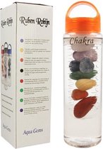 Chakra Aqua Gems drinkfles - MET Edelstenen