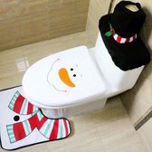 Kerst | Kerstmis | Decoratie | Toilethoes | 3-delig | Sneeuwpop