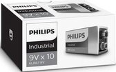 Philips Industrial 9V / 6LR61 - Alkaline batterijen - doosje 10 stuks