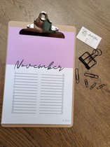 Verjaardagskalender Pastel I Met Klembord