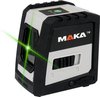 MAKA Kruislijnlaser op accu - Groene laser - Magnetisch op te hangen