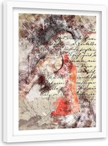 Foto in frame Cowgirl abstract, 80x120, beige, Premium print