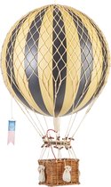 Authentic Models - Luchtballon Royal Aero - Luchtballon decoratie - Kinderkamer decoratie - Zwart - Ø 32cm