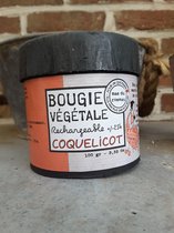 Natuurlijke, handgemaakte kaars met klaproos 100gr