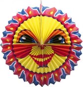 Amscan Lampion Lachende Zon 36 Cm Papier/staal Rood/geel/blauw