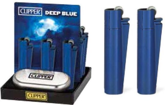 Clipper Metalen Aansteker Met Opbergdoosje Deep Blue - Clipper