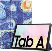 Hoes Geschikt voor Samsung Galaxy Tab A7 Hoes Luxe Hoesje Book Case - Hoesje Geschikt voor Samsung Tab A7 Hoes Cover - Sterrenhemel