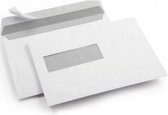 Bank envelop 110x220 mm wit zelfklevend 500 stuks 80gram venster links 30mm