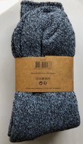 Boru noorse sokken - 2 pack - blauw gemeleerd - S378 - maat 39/42