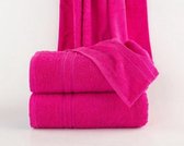 Badlaken FeelGood due Fancy - Fushia - set van 3 stuks - 70x130cm 100% Katoen badstof