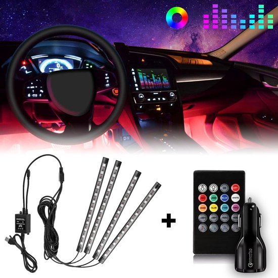Lightric interieur LED verlichting - Auto led strips - Auto accessories interieur...