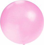 Set van 6x stuks grote ballonnen 60 cm baby roze - Meisjes geboorte/geboren feestartikelen/versiering